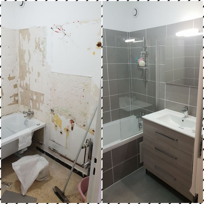 Rénovation complète salle de bain y compris la démolition sur Gémenos