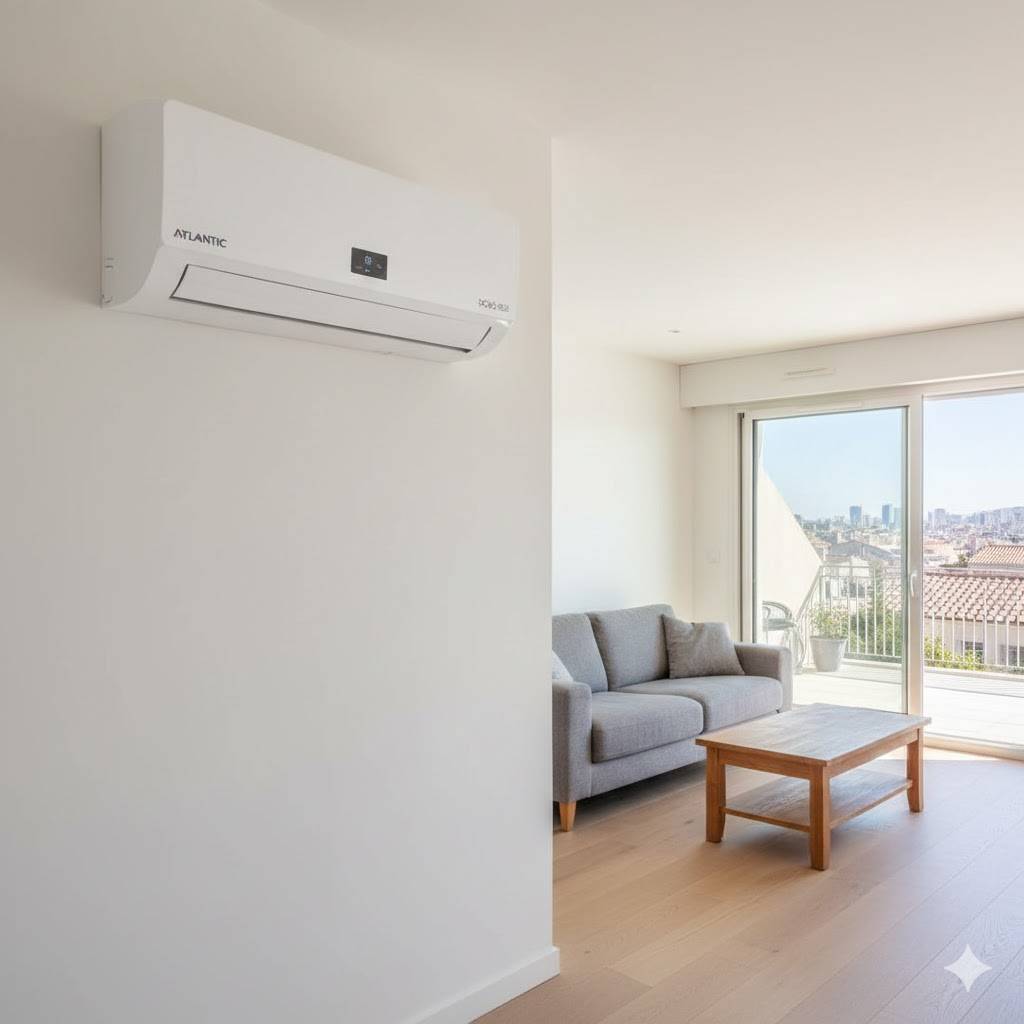 Pose de pompe à chaleur air air réversible Atlantic DOJO R32 3600W à Marseille 13012