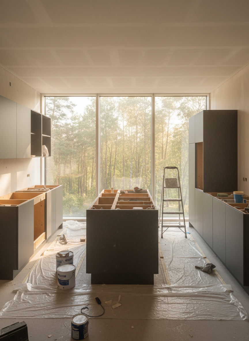 Travaux de rénovation cuisine équipée appartement Marseille