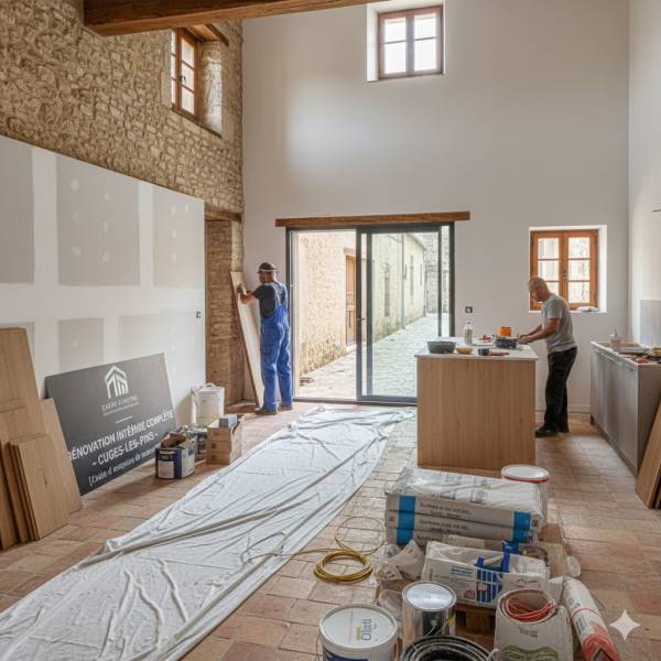 Rénovation intérieure complète avec fournitures d’une maison de village à Cuges-les-Pins