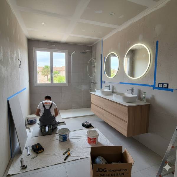 Rénovation complète d’une salle de bain dans une maison individuelle à La Valentine Marseille 13011