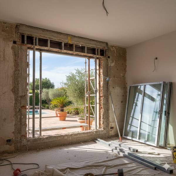 Ouverture de mur porteur pour pose de baie vitrée à Marseille